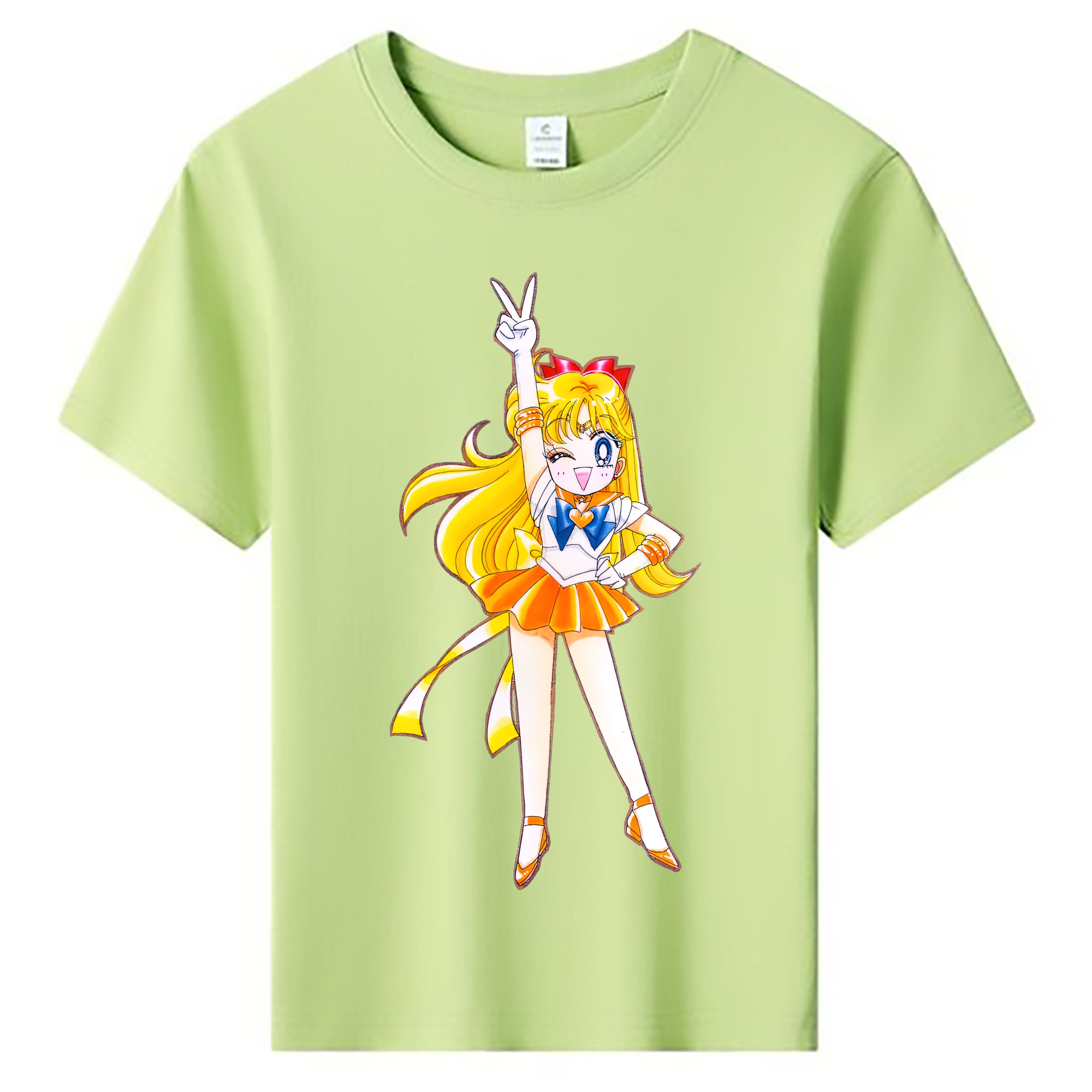 （画像用） 美少女戦士セーラームーン 愛野 美奈子 あいの みなこ Sailor Moon Aino Minako 綿100％キッズTシャツ（フロントプリント）